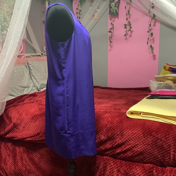 Oleg Cassini sleeveless pencil dress purple in color size 4 - Picture 6 of 8